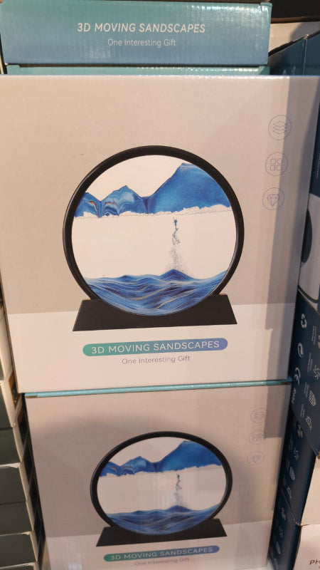 3D Moving Sand Art Lamp, Sand Lamp, Flowing Sand Painting Random colour