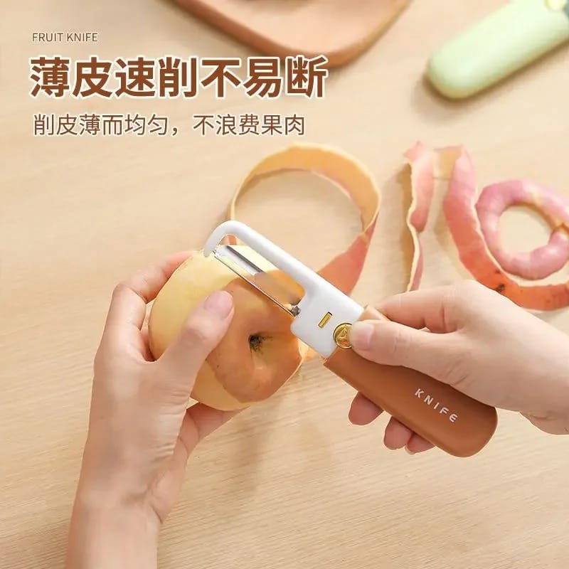 Multifunctional 2 in 1 Stainless Steel Fruit Knife Peeler, Fruit and Vegetable Peeler Dual-Use Knifes