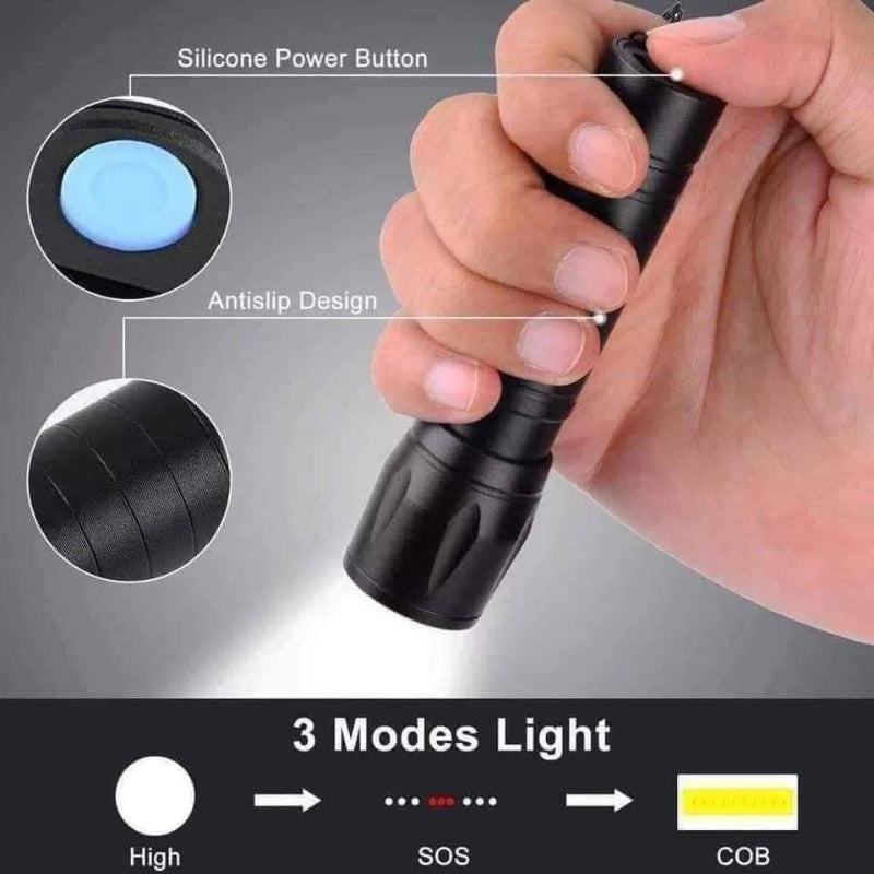 High Quality LED Flashlight, Super Bright 3 Light Modes with Green Box
