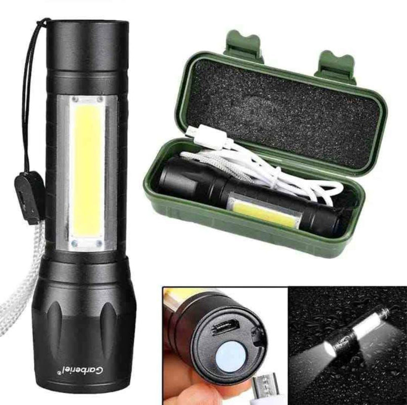 High Quality LED Flashlight, Super Bright 3 Light Modes with Green Box