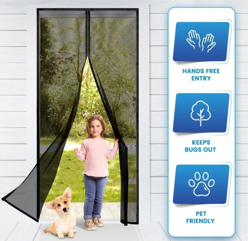 Magic Mesh Magnetic Screen Door Size 20*80 inch 2 pieces