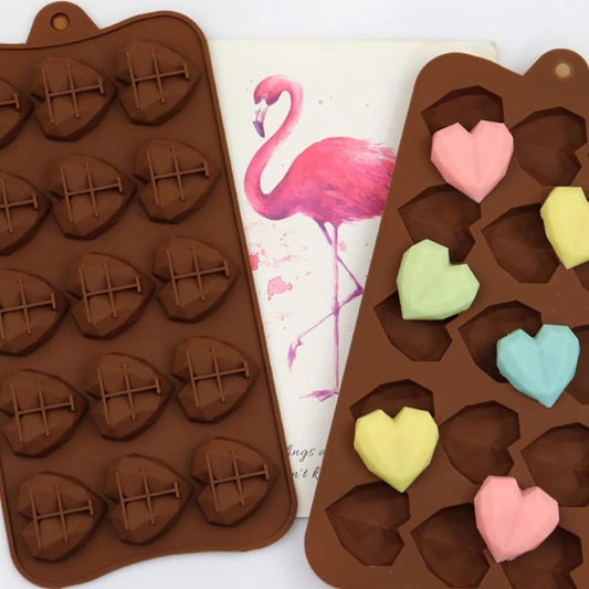 Cavity Heart Silicone Chocolate Mold DIY Cake Molds Random Design